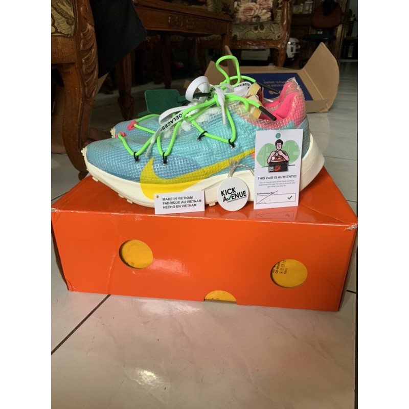 Sepatu NIKE OFF WHITE Vapor Street Polarized Blue 100% original ex kick avenue - CD8178-400