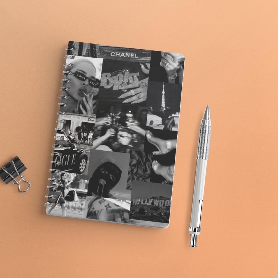 

80 ✍ Notebook Aesthetic Edition 1 Lined Grid Dot Ukuran A5 Ring Spiral Jurnal Catatan Buku Spiral Bi