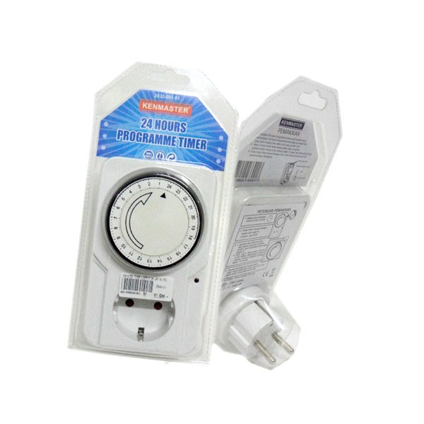 Kenmaster Stop Kontak Timer Listrik Manual Analog 24 hours programme