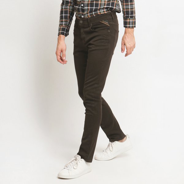 MURAH -       Boy London Celana Jeans Pria Original - Dark Brown Slim Fit