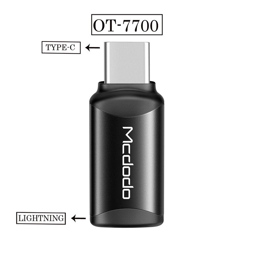 MCDODO OT-770 Converter OTG Iphone Lightning To Type C Adapter Lightning To Type C Fast Charge 3A Converter Charger Lightning To Type C