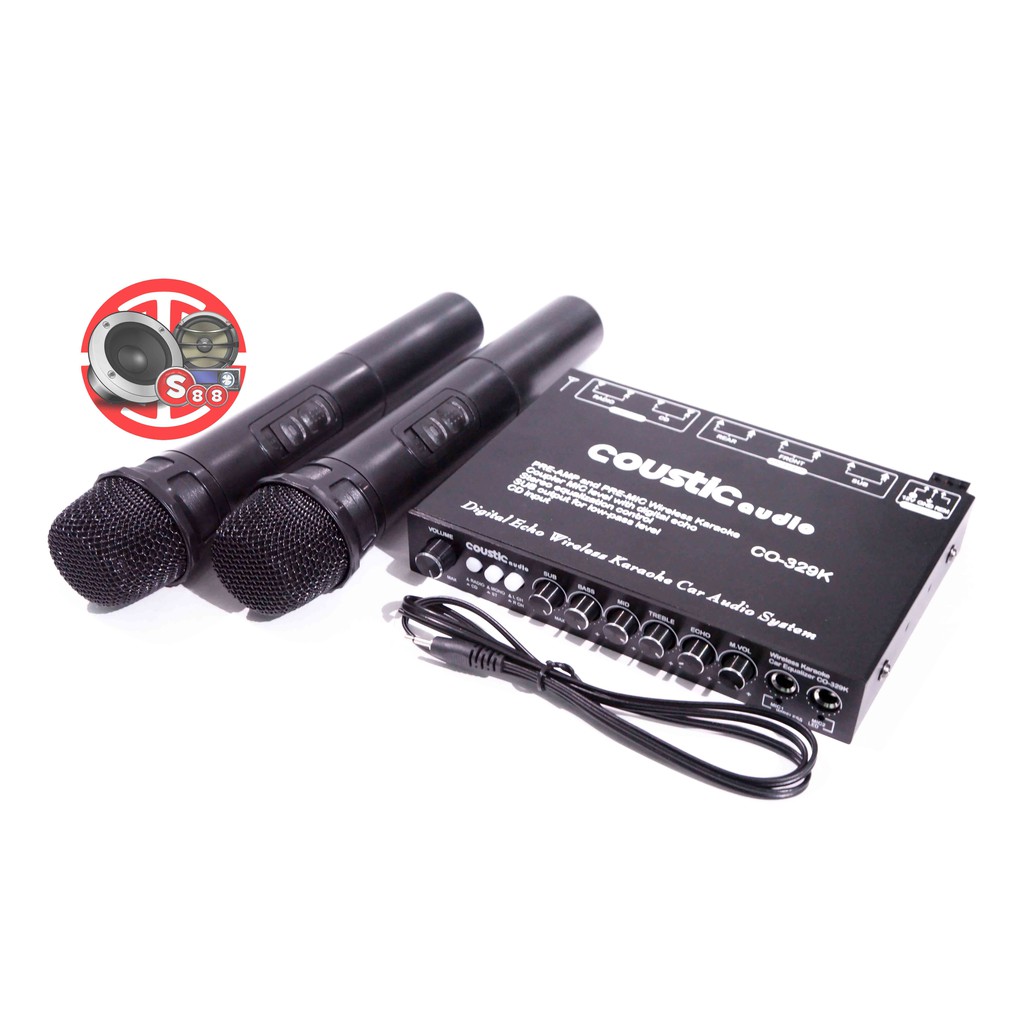 Coustic Audio Pre-Amp Equalizer Karaoke Plus 2 Pcs Mic Wireless