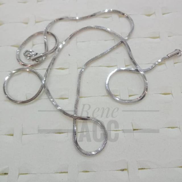 Kalung Titanium Rantai kotak anti karat selamanya