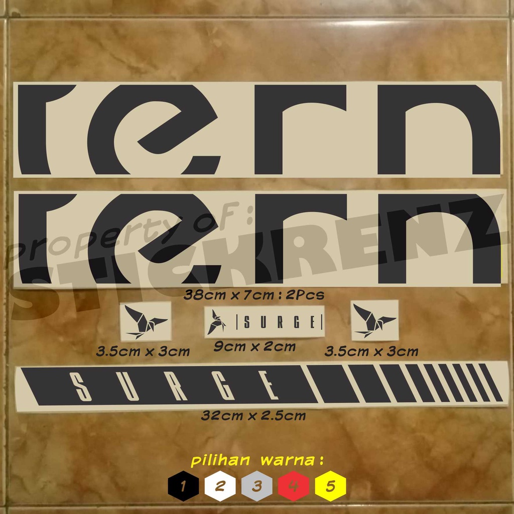 Cutting Sticker Stiker Frame Sepeda Minivelo Tern Surge 02 Custom