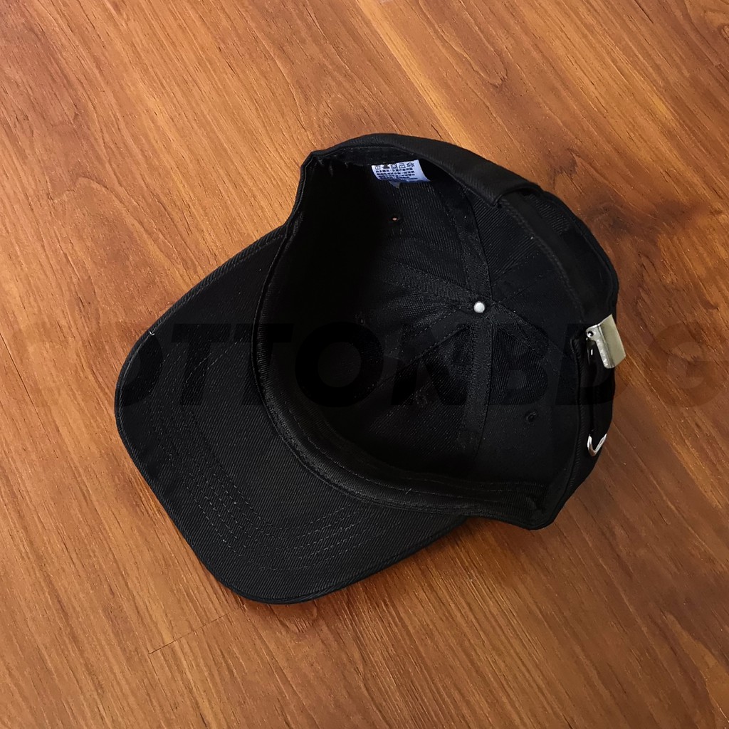 TOPI POLOS PRIA BASEBALL ORGINAL WARNA HITAM JAHITAN RANTAI BAHAN RAFEL UKURAN ALL SIZE PREMIUM