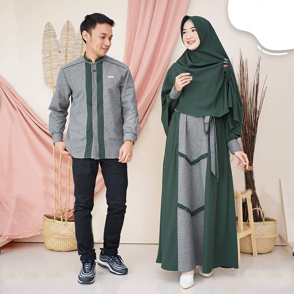 Adika couple / Gamis Couple / Couple Alwa / Couple Gamis / Gamis Syari / Gamis Wanita / Cp alwaHijab
