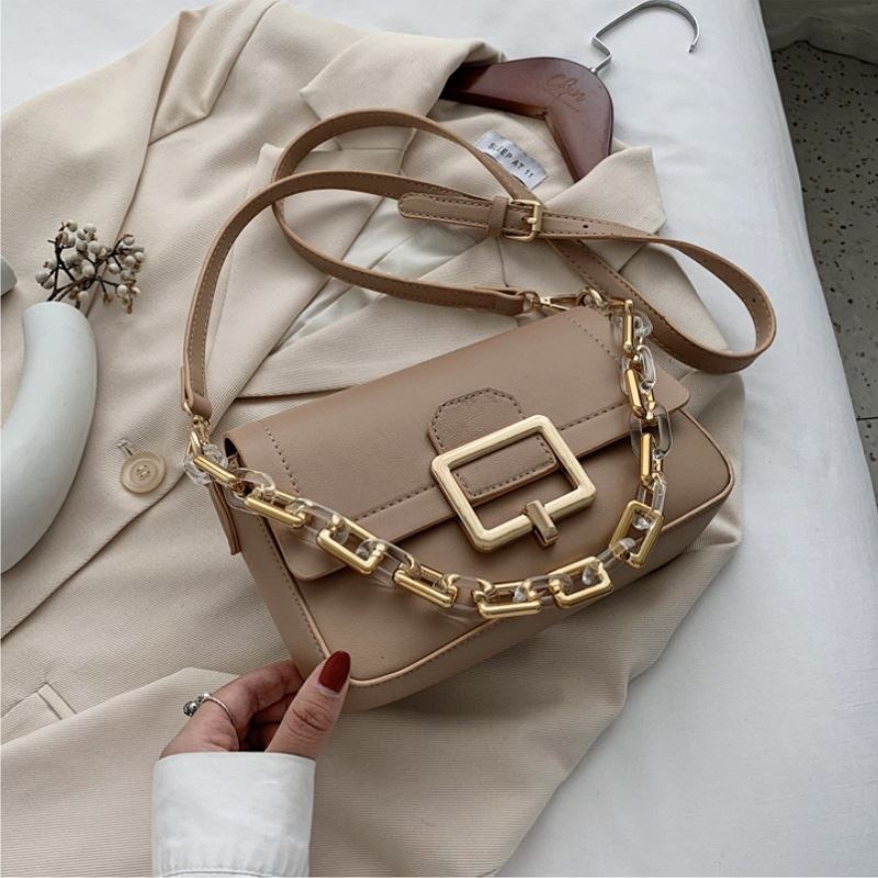 BJ21066 - BEIGE/BLACK/COFFEE/KHAKI - TAS SLEMPANG CHAIN RANTAI ELEGAN MODIS TAS WANITA FASHION IMPORT MODIS ELEGAN TERMURAH TERLARIS TERBARU BAGSTORE JAKARTA TAS BATAM JT1066