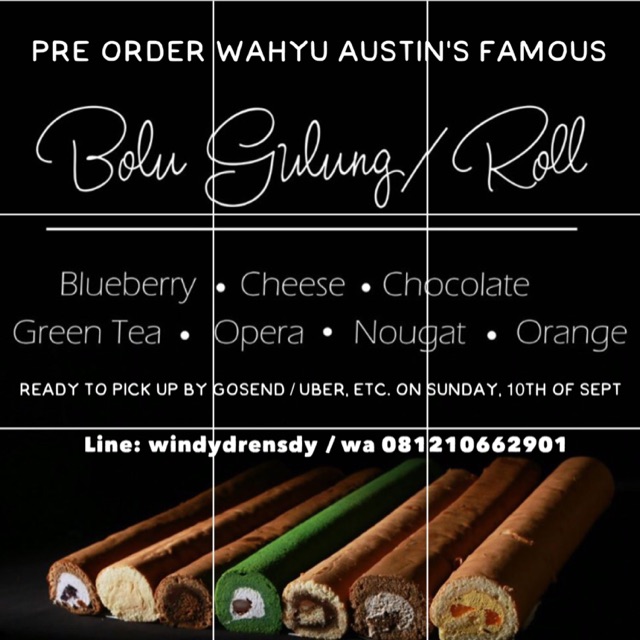JASA TITIP Bolu Gulung / Roll Cake Wahyu Austin Yogyakarta