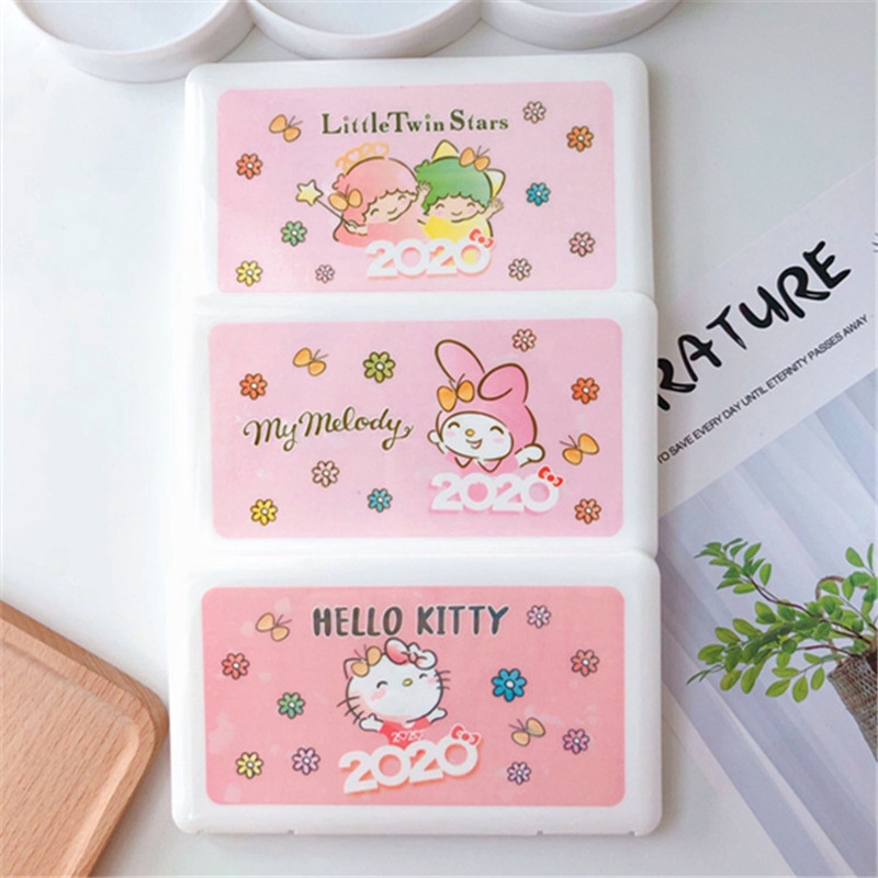 Roselife Cute Melody Kuromi Hello Kitty Kartun Kotak Penyimpanan Plastik Untuk Masker Anti Debu Organizer Case Wadah Untuk Pelajar Anak