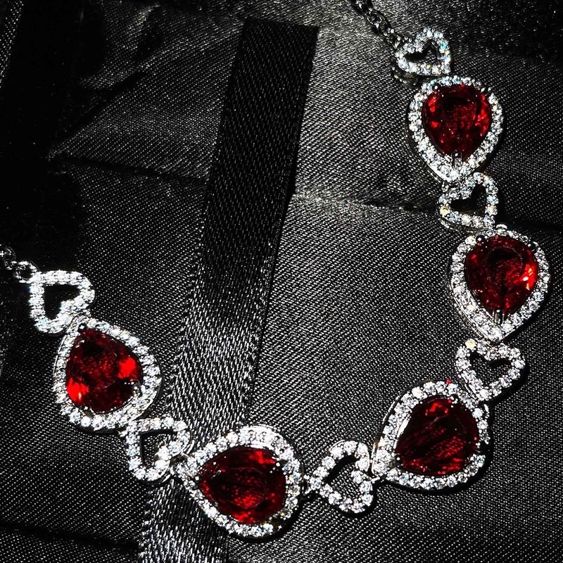 New Luxury Full Diamond Ocean Heart Necklace