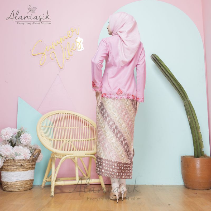 Alantasik - Atasan kebaya bordir WARNA alantasik modern wisuda kantor kerja SULAM kebaya encim wrana R24 R27