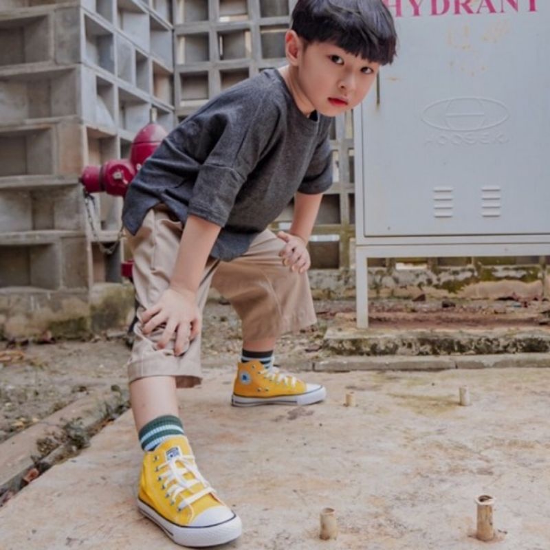 (TERBARU) SEPATU CONVERSE ANAK LAKI SEPATU ANAK PEREMPUAN WARNA KUNING