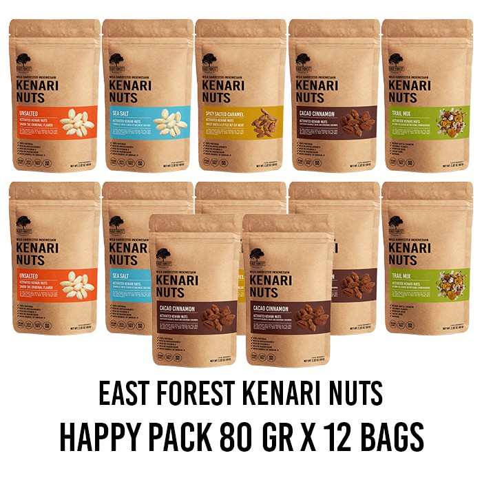 

East Forest Kenari Nuts Happy Pack 80 Gr – 12 bags