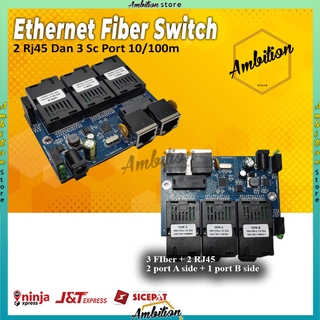Switch Ethernet Media Fiber Optik Mode Tunggal 3sc2rj-AAB-PCB ASLI IMPORT BISA BAYAR DITEMPAT