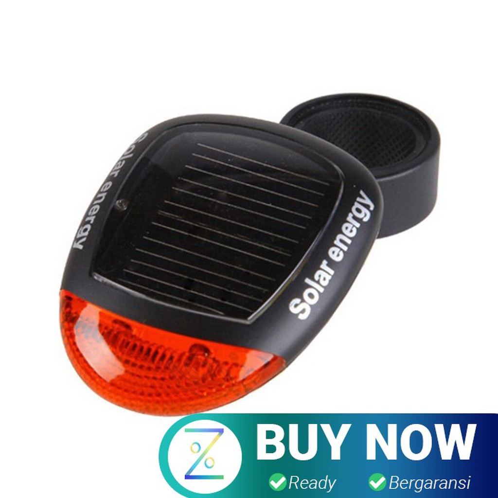 Solar Bicyle Taillight Warning Light / Lampu Rambu Sepeda - 909 - Black