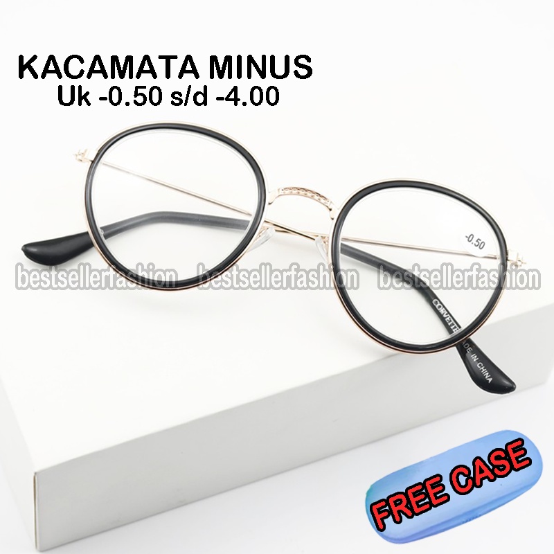 KACAMATA BACA MINUS (-) KACAMATA MINUS UKURAN -0.50 S/D -4.00 FRAME BULAT OVAL GOLD KACAMATA BACA FASHION TERBARU KACAMATA RABUN JAUH