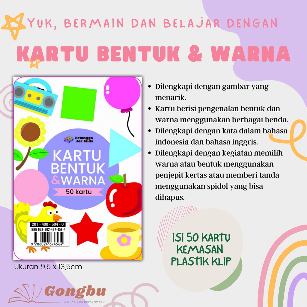 

KARTU BENTUK & WARNA FLASH CARD ERLANGGA FOR KIDS