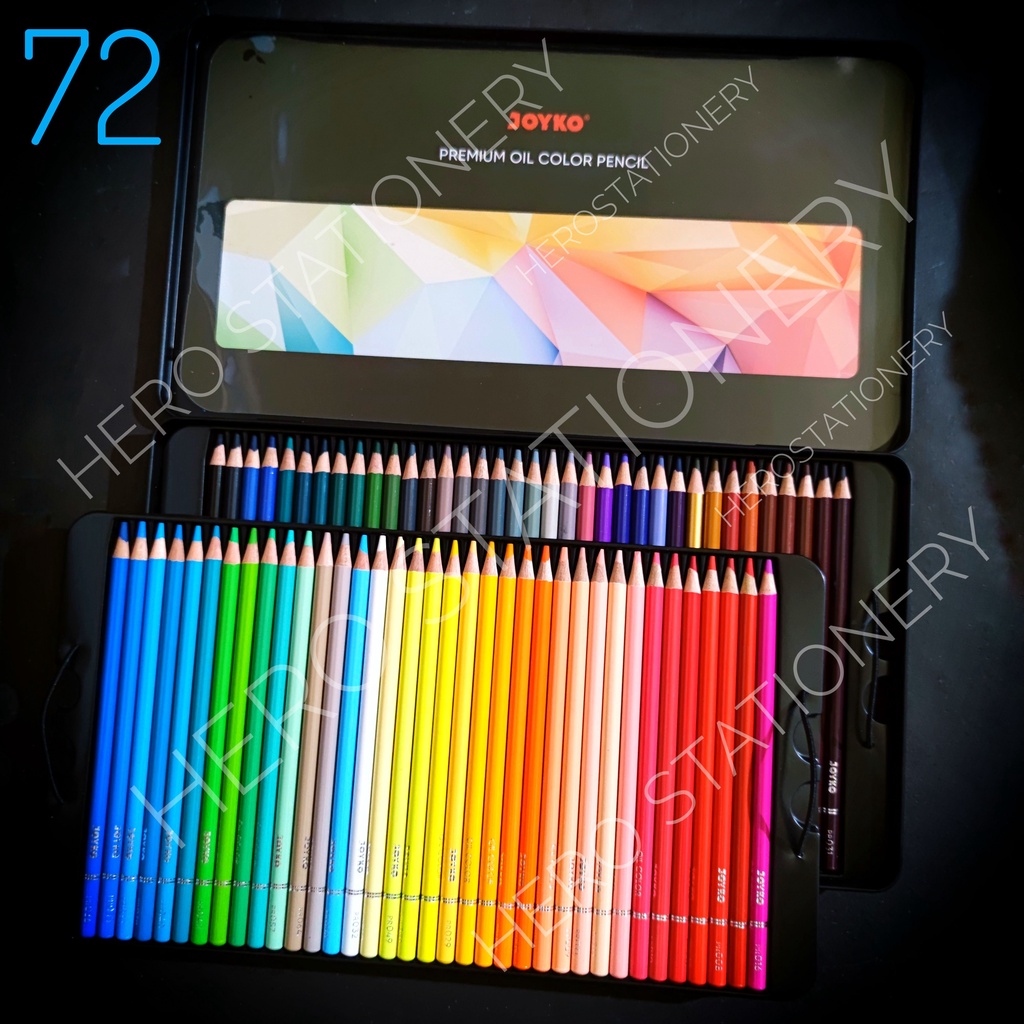 

Joyko pensil warna premium oil color pencil kaleng 72 warna TC126-72