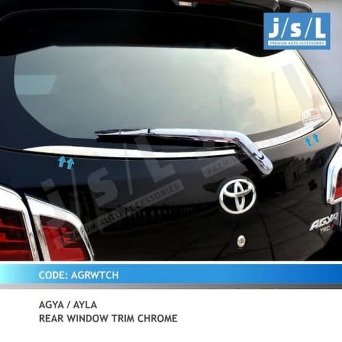 List Kaca Belakang New AYLA 2017 Chrome