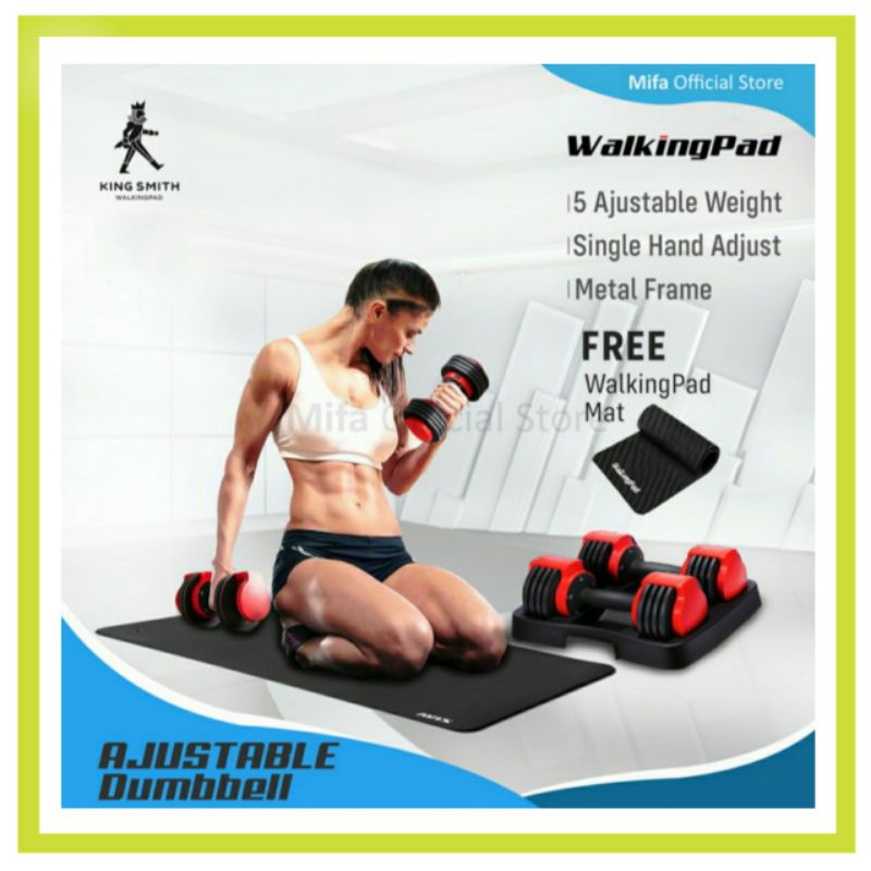 Xiaomi Kingsmith Smart Adjustable Dumbbell Alat Berat Fitness Barbel