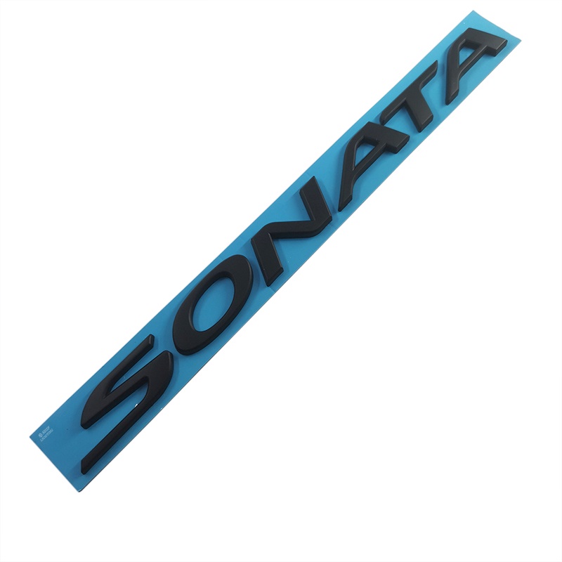 1pc Stiker Emblem Logo SONATA Bahan ABS Warna Krom Hitam Untuk Bagasi Belakang Mobil HYUNDAI