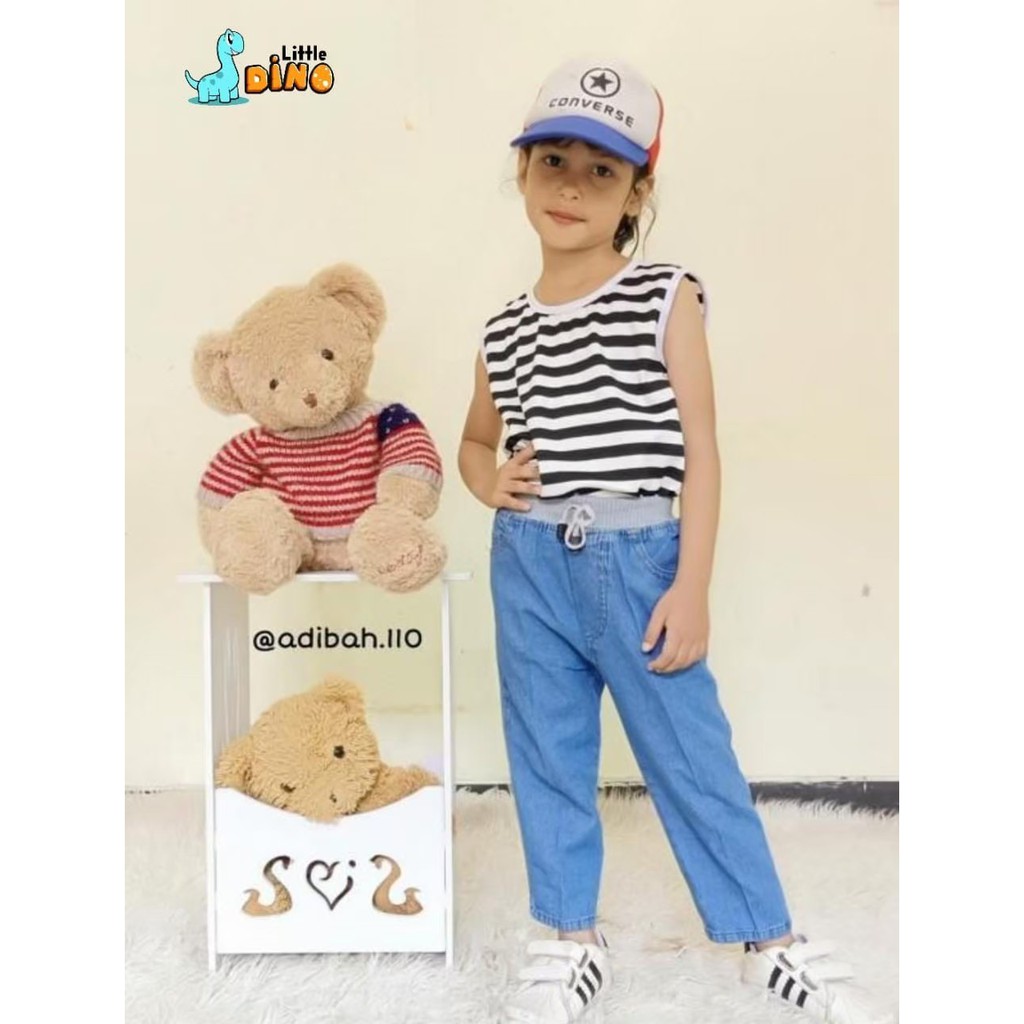  Celana  soft jeans  anak  cewe cowo sekolah remaja  10 13 th 