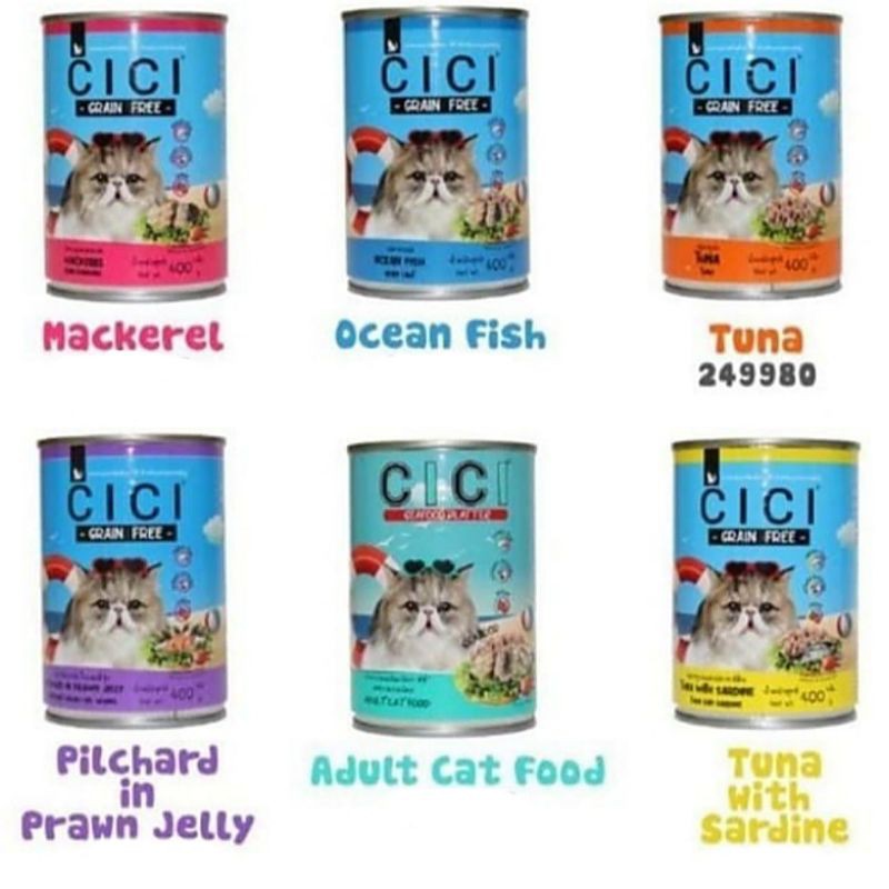 Makanan kucing Cici kaleng 400gr ( isi 12 pcs) All varian / wet food / Cat food