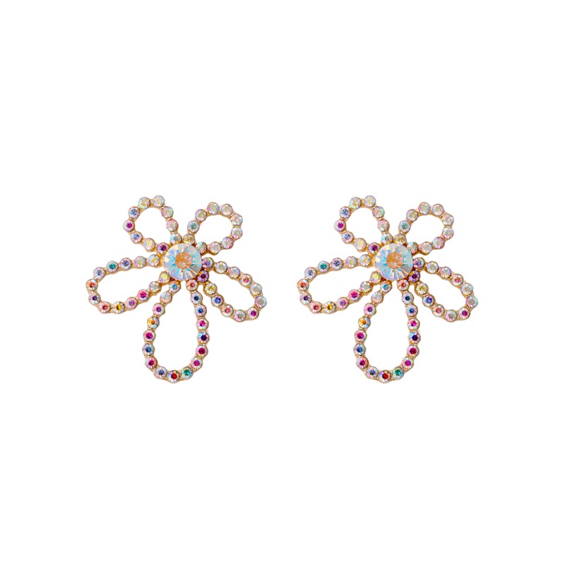 Gaya Korea hollow pearl bunga anting-anting untuk wanita-yang sesuai dengan Anggun Super fairy stud