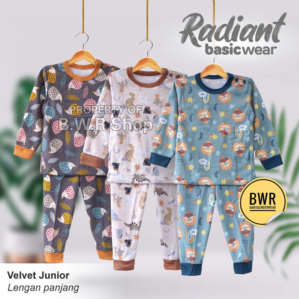 Velvet Junior PANJANG SAVANNA Soul Terbaru / Setelan Piyama Anak Unisex Radiant Kaos Celana Panjang | Bwr IX