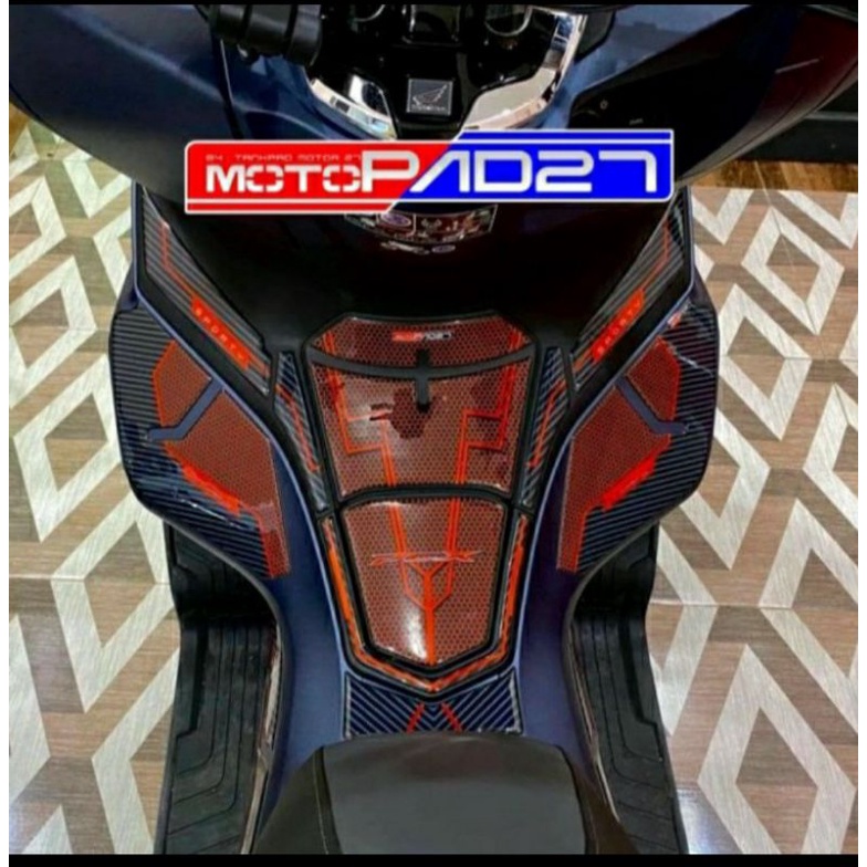 Stiker sticker tankpad resin full set New Pcx 160 2021-Hitam