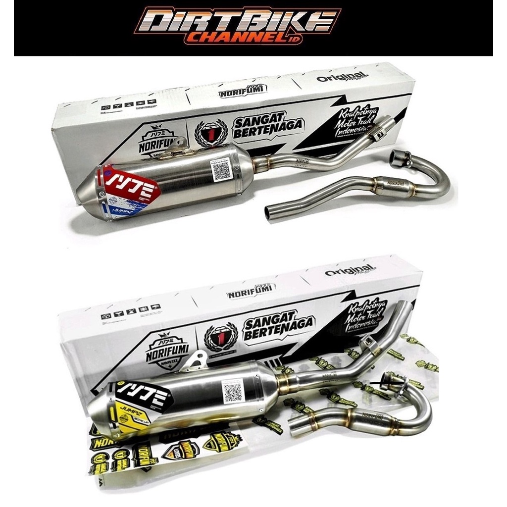 Knalpot NORIFUMI ORIGINAL JUMPZ SS BORE UP KLX DTRACKER CRF 150 WR 155 STAINLESS STEEL