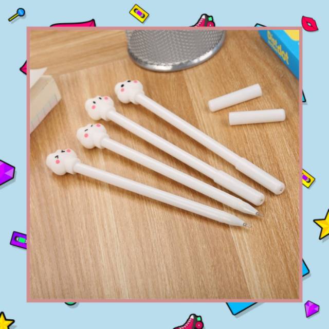 

GP024 BOLPEN PULPEN AWAN LUCU TINTA GEL PEN CUTE CLOUD NEEDLE BLACK HITAM 0.38MM LEIDIS STATIONARY