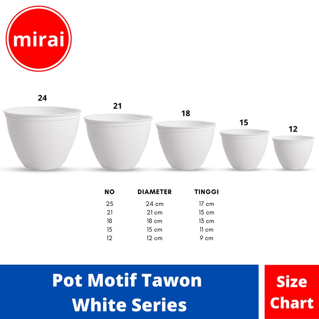 Mirai Pot Tanaman Hias Motif Tawon Putih