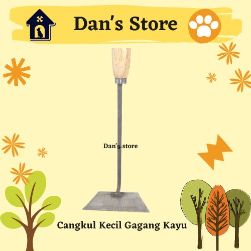 Cangkul Kecil Gagang Kayu - Cangkul Besi Mini Pacul Tanaman Alat Taman