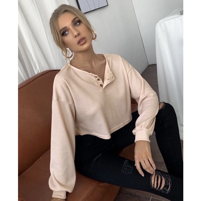 BLOUSE CROP - TOP BLOUSE KOREA - FREESIA TOP BLOUSE