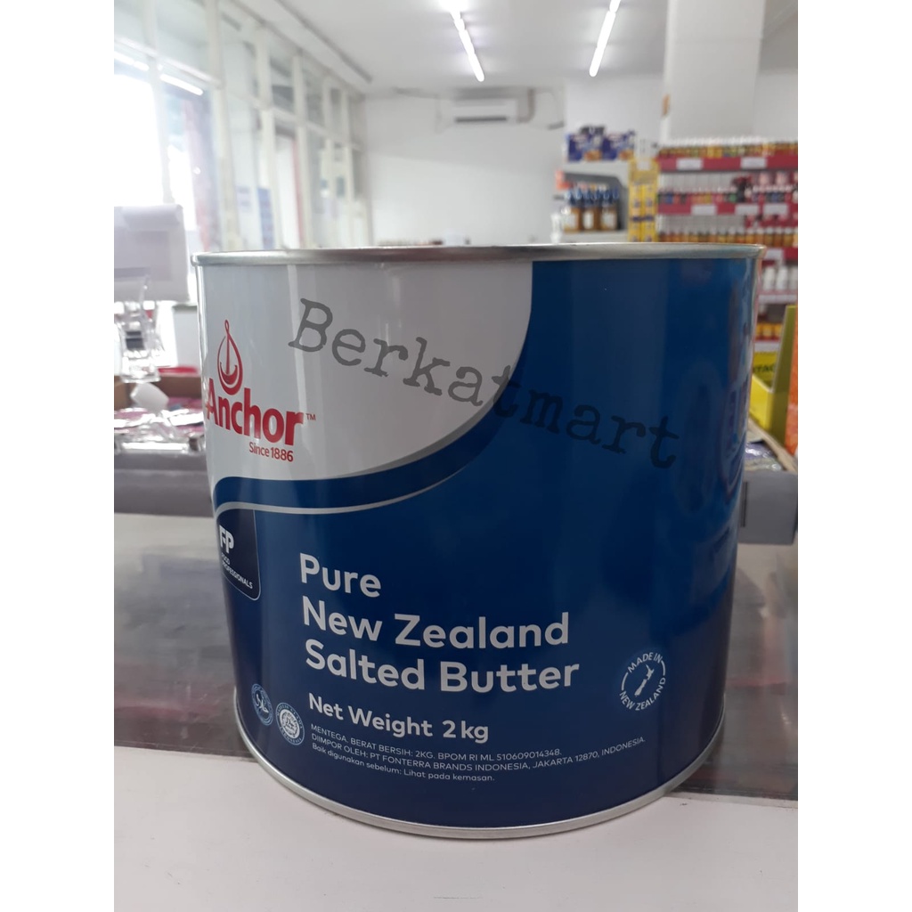 ANCHOR PURE NEW ZEALAND BUTTER Mentega Halal 2 Kg