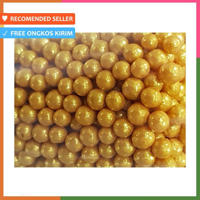 PEARL SPRINKLE GOLD 1.9 MM CAKE DECORATION 100 GRAM MINI SUGAR DEKOR