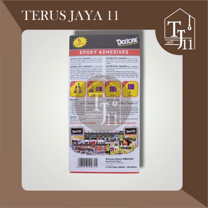 Lem Besi Dextone 5 menit 48gram/Lem Dextone 5 Menit/Perekat Material Serbaguna DEXTONE 5 menit ASLI