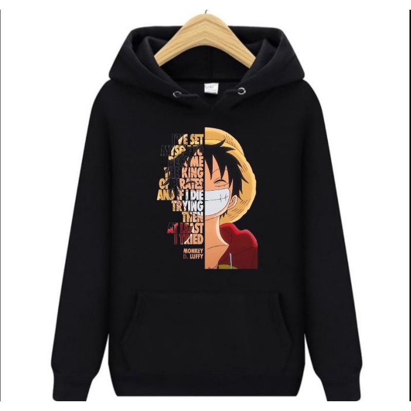 hoodie anime one piece luffy smile ready S M L XL XXL XXXL XXXXL big size