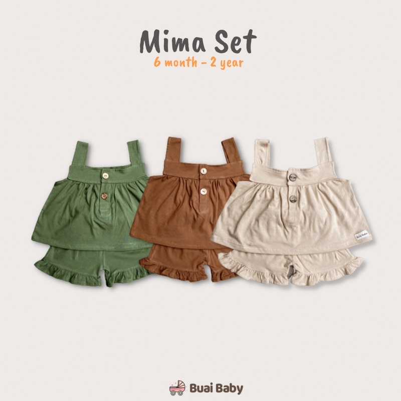 BUAI - MIMA SET untuk baby perempuan bahan sangat nyaman