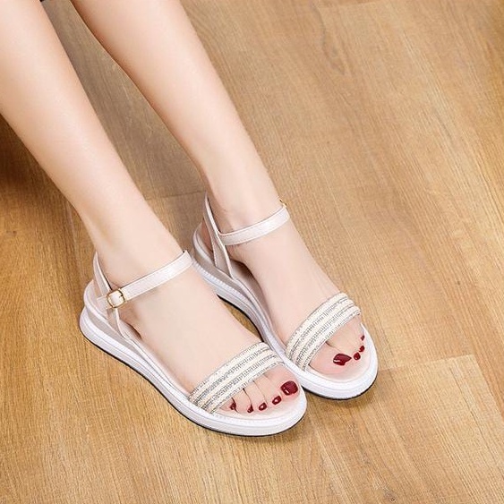 TBIG [COD] Sandal Flat Tali Sassytali  Wanita Import Korea Style Santai Wanita