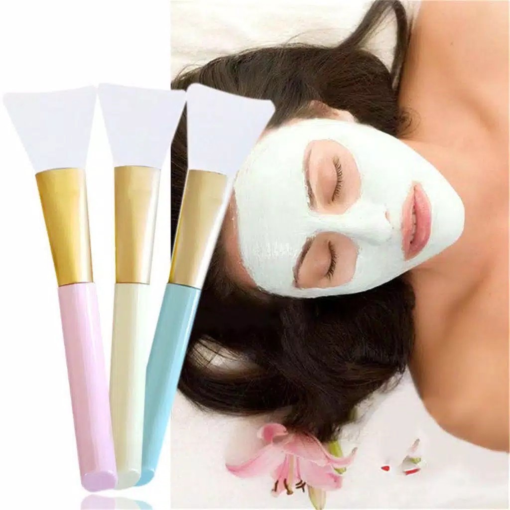 WJ930 Kuas Masker Silikon Wajah Brush Silikon Lembut Karet Silikon Lentur Halus Premium