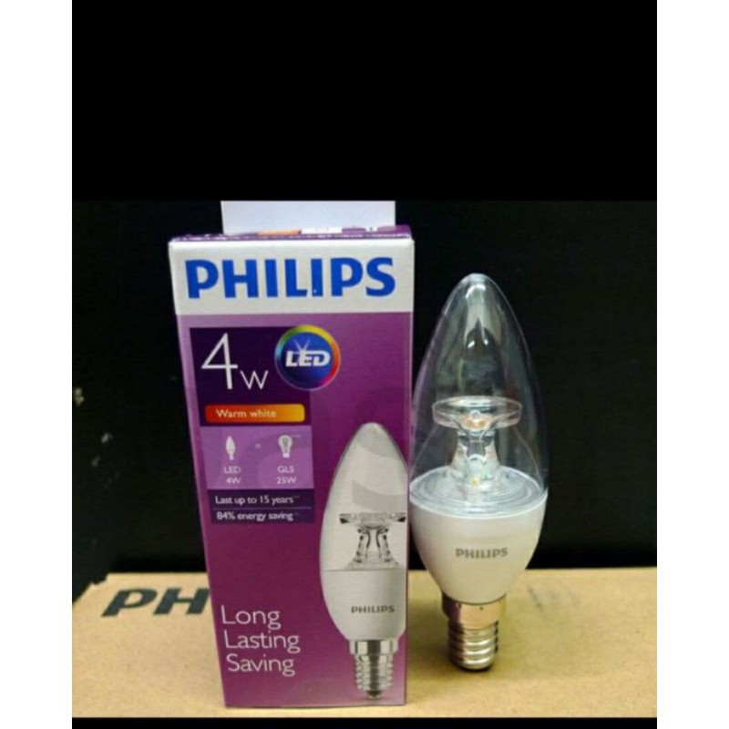 lampu led candle philips 4w 4watt e14 lampu lampu candle led