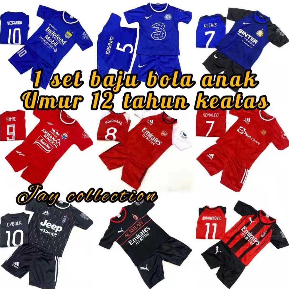 Bisa Cod / Setelan Baju Bola Untuk Anak 12 Tahun Keatas Terbaru 2021 / Baju Bola Anak Termurah / Set