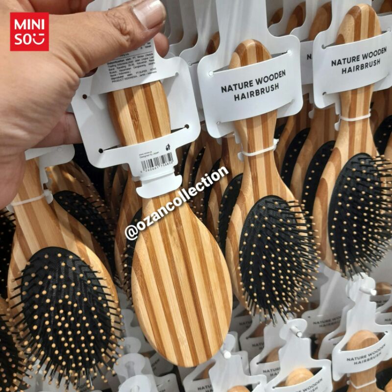 miniso sisir kayu massage comb