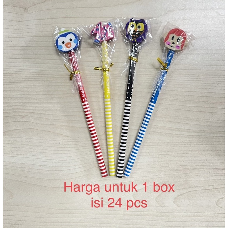 

Pensil Lucu Karakter / Pensil Ada Penghapus / Pensil Murah