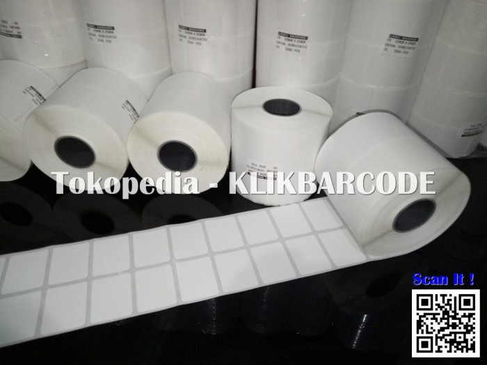 

PROMO BARCODE LABEL SEMICOATED 33 X 25 2 LINE GAP CORE 1" ISI 2.500 PCS MURAH