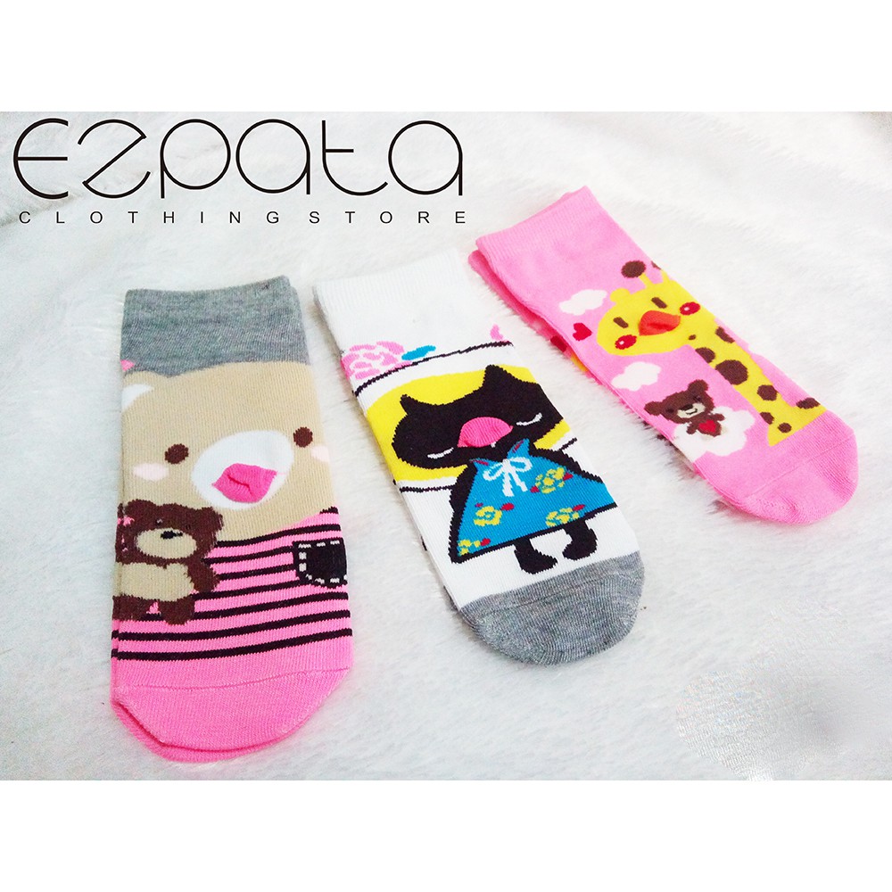 Kaos Kaki Motif 3D Remaja Karakter Lucu