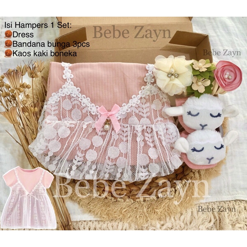 {Size 1-3 years} BEBE ZAYN~ Hampers baby/ hampers bayi/ baby gift / baby Birthday-Dreamy Sheep Pink
