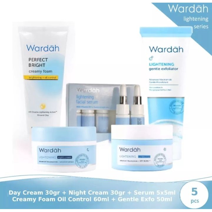 Wardah Paket Lightening Series - isi 5 pcs Original 100%